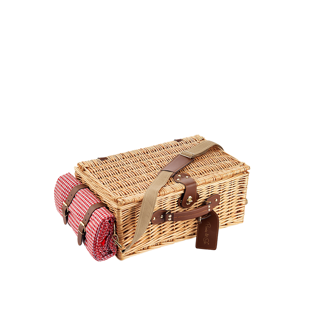 4 Kişilik Kırmızı Pötikare Desenli Piknik Sepeti (NZ-31)(Ön Sipariş) - Görsel 2