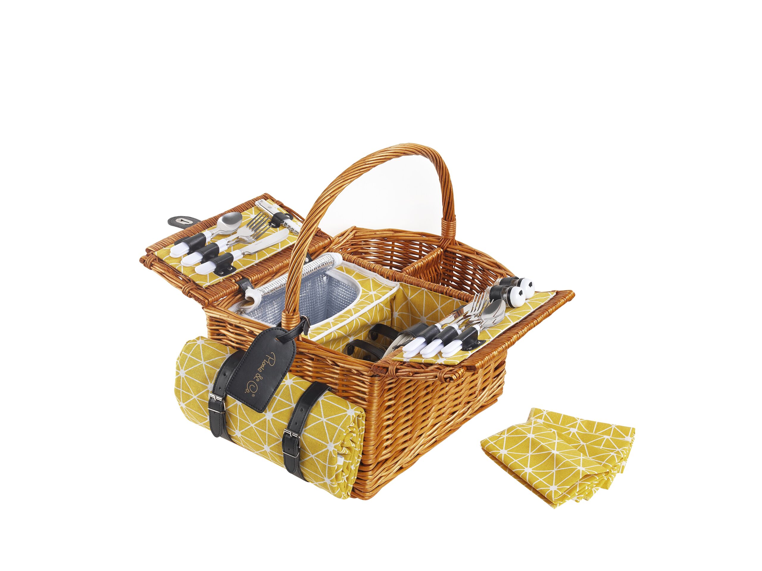 4 kişilik Yıldız Desenli Piknik Sepeti (NZ-12) - Görsel 3
