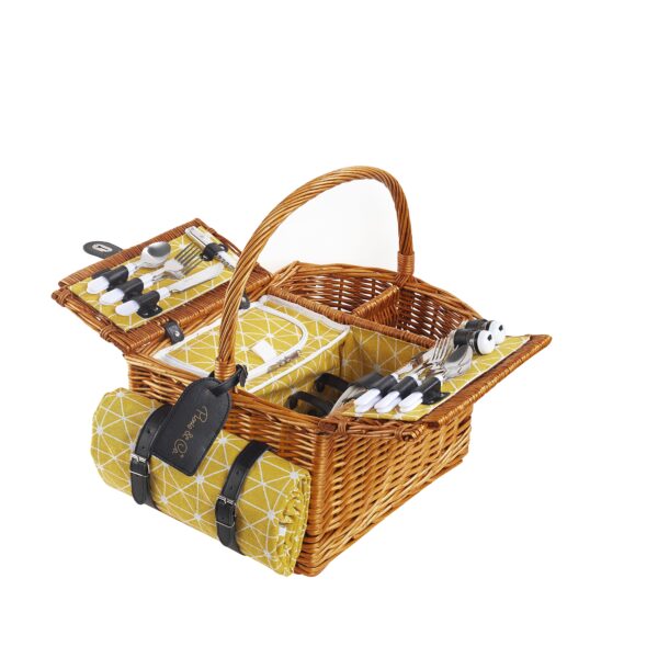 4 kişilik Yıldız Desenli Piknik Sepeti (NZ-12)